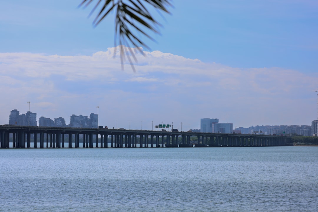 A view of a bridge over a body of water